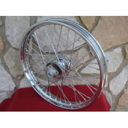 PartzBiz HD 51637 - 21x2.15 ด้านหน้า Chrome 40 Spoke ล้อ Dual Disc 80-83 Wide Glide FXWG Harley