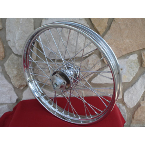 PartzBiz HD: 3477472-21x2.15 ด้านหน้า Chrome 40 Spoke ล้อ Dual Disc 80-83 Wide Glide FXWG Harley PartzBiz HD: 3477472-21x2.15 ด้านหน้า Chrome 40 Spoke ล้อ Dual Disc 80-83 Wide Glide FXWG Harley
