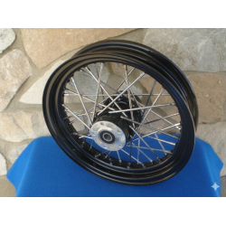 PartzBiz HD 51672 - ด้านหลัง 16x3 40 Spoke สีดำขอบล้อ Harley Dyna Softail Sportster 2000-2004