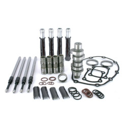 PartzBiz HD 517-319 - Zippers Red Shift 472 Cam M8 Kit Package Chrome Pushrods Harley Touring Softail