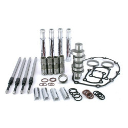PartzBiz HD 517-333 - Zippers Red Shift 552 Cam M8 Kit Package Chrome Pushrods Harley Touring Softail