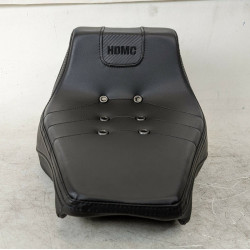 PartzBiz HD 52000389/OB - OE HD Bevel Solo Seat Black Vinyl Low Profile 12.75” 3-D Mesh Harley Softail 18+