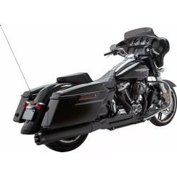PartzBiz HD 550-0758D - S&S Cycle 2 เป็น 1 Sidewinder ระบบท่อไอเสียสมบูรณ์ Chrome 17+ Harley Touring