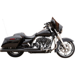 PartzBiz HD 550-0777 - S&S Cycle Black Sidewinder 2 เป็น 1 ระบบท่อไอเสียสมบูรณ์ 95-16 Harley Touring