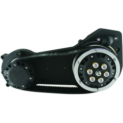 PartzBiz HD 58-941 - Black Ultima 2” Inch Old School Open Belt Drive Primary Harley Softail Evo TC88