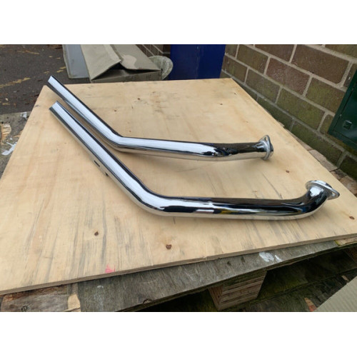 PartzBiz HD: 3459650-Ultima Chrome Drag Pipes Exhaust System 2” 40” Harley Shovelhead Custom 1970-83 PartzBiz HD: 3459650-Ultima Chrome Drag Pipes Exhaust System 2” 40” Harley Shovelhead Custom 1970-83