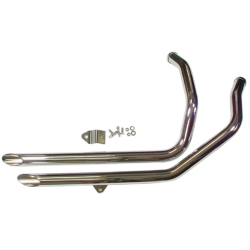 PartzBiz HD 60-214 - ระบบท่อไอเสีย Ultima Chrome Drag Pipes 2‚” OD 40‚” Harley Sportster XL 1986-03