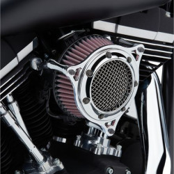 PartzBiz HD 606-0103-05CBSB - Cobra RPT Venturi Air Cleaner Filter Kit Black Chrome Harley XL Sportster 04-22
