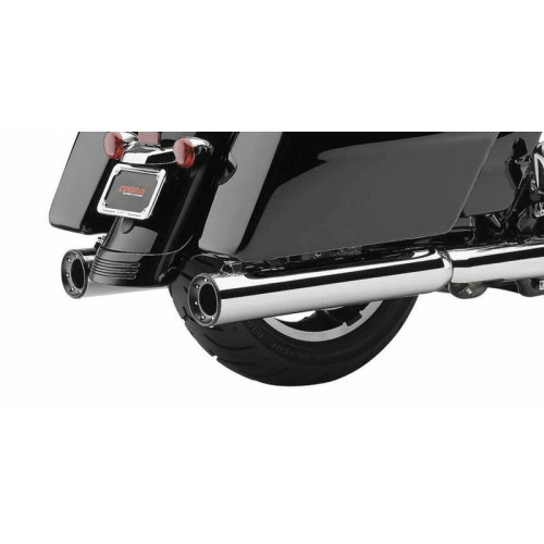PartzBiz HD: 3446489-Cobra 4” RPT Slip-On Chrome Mufflers Pipes Exhaust Harley Touring Bagger 17+ M8