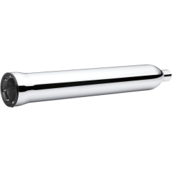 PartzBiz HD 6300 - Cobra Chrome Slip-On Exhaust RPT Mufflers Black Tip 2015+ Harley Freewheeler