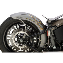 PartzBiz HD 641901 - Lucky Sucker Harley Softail 150mm Tire 7.25” Wide Rigid Style Bobber Rear Fender PartzBiz HD 641901 - Lucky Sucker Harley Softail 150mm Tire 7.25” Wide Rigid Style Bobber Rear Fender