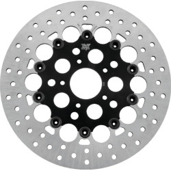 PartzBiz HD 666833 - Holes Black Stainless Steel Floating Front 11.5 Disc Brake Rotor Harley Davidson PartzBiz HD 666833 - Holes Black Stainless Steel Floating Front 11.5 Disc Brake Rotor Harley Davidson