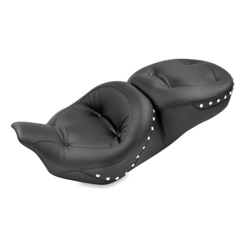 PartzBiz HD: 3451836-Mustang Regal One Piece Seat No Studs 2008-2020 Harley Touring Bagger Dresser