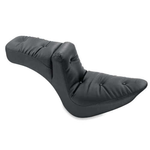PartzBiz HD: 3455493-Mustang One-Piece Regal Duke Extra Wide Seat 06-17 Harley Fatboy Softail 200Tire