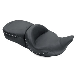 PartzBiz HD 79556 - Mustang Super One-Piece Vintage Seat With Driver Backrest 08-2020 Harley Touring PartzBiz HD 79556 - Mustang Super One-Piece Vintage Seat With Driver Backrest 08-2020 Harley Touring