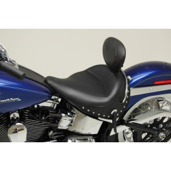 PartzBiz HD 79914 - Mustang Wide Solo Seat Black With Driver Backrest 2005-2017 Harley Deluxe 79914 PartzBiz HD 79914 - Mustang Wide Solo Seat Black With Driver Backrest 2005-2017 Harley Deluxe 79914