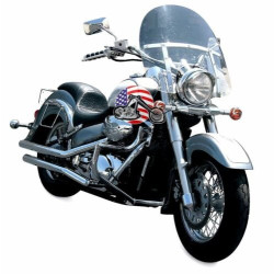 PartzBiz HD 802-1 - Chrome Lindby Linbar Highway Bar Engine Pegs Guard Suzuki Volusia Boulevard 800