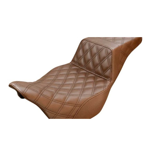 PartzBiz HD: 3475559-Saddlemen Brown Lattice Stitch Extended Reach Step 2 ขึ้นเบาะ Harley Touring 08+ PartzBiz HD: 3475559-Saddlemen Brown Lattice Stitch Extended Reach Step 2 ขึ้นเบาะ Harley Touring 08+