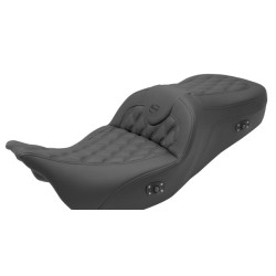 PartzBiz HD 808-07B-182HCT - Saddlemen Lattice Stitch ที่นั่งโซฟาถนนอุ่น 2008-2020 Harley Dresser Bagger