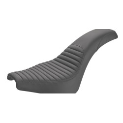 PartzBiz HD 818-30-148 - Saddlemen Black Profiler Tuck N Roll 2 Up Seat Harley Softail Street Bob FXST M8