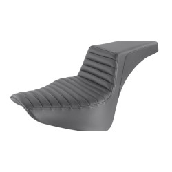 PartzBiz HD 818-33-171 - Saddlemen Black Step 2 Up Tuck N Roll Driver Stitch Seat Harley Softail 18+ M8