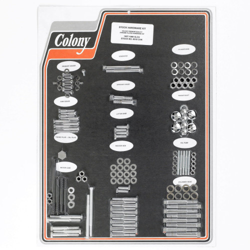 PartzBiz HD: 3449293-Colony Stock ฮาร์ดแวร์เครื่องยนต์ครบชุด Bolt Chrome Set Kit Harley Ironhead XLCH PartzBiz HD: 3449293-Colony Stock ฮาร์ดแวร์เครื่องยนต์ครบชุด Bolt Chrome Set Kit Harley Ironhead XLCH