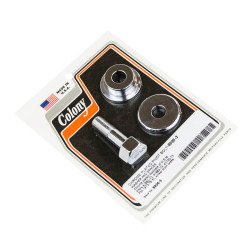 PartzBiz HD 8936-3 - ดรัมเบรกหลัง Pivot Bolt Washer Spacer Kit Chrome Harley Ironhead Sportster XL