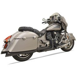 PartzBiz HD 8C16BSB - Bassani Black True Duals 2 Into 2 Exhaust System Indian 14+ Chieftain Roadmaster