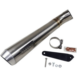 PartzBiz HD 8F127SS - Bassani Xhaust 4 Short Megaphone Slip On Muffler Exhaust Pipes 19 Indian FTR1200