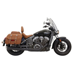 PartzBiz HD 8S11JB - Bassani Road Rage Long Black 2 into 1 2-1 Exhaust Header Pipe Indian Scout 15-18