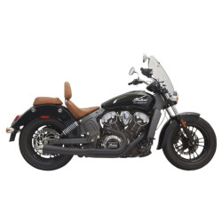 PartzBiz HD 8S12JB - Bassani Road Rage Black 2 into 1 2-1 Exhaust Header Pipe Indian Scout 2015-2018