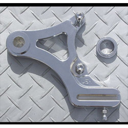 PartzBiz HD 90-810 - Ultima Polished Rear Brake Caliper Hanger Bracket Harley Softail FX FL 1987-1999