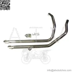 PartzBiz HD 90002 - 1.75‚” Chrome 40” Long Slash Cut Drag Bike Pipes Exhaust 1986-03 Harley Sportster XL