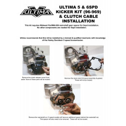 PartzBiz HD 96-969 - ชุดแปลง Kicker ระบบส่งกำลัง Ultima 6 5 ความเร็ว Kick Starter Start Harley