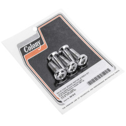 PartzBiz HD 9818-5 - Colony 5 New Chrome Rear Disk Brake Rotor Bolts Set Harley Chopper Bobber Custom