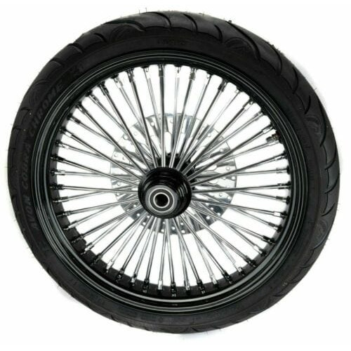 PartzBiz HD: 3462739-21 x 3.5 Black 46 Fat King Spoke Front Single Disc Wheel Rim Package BW Harley PartzBiz HD: 3462739-21 x 3.5 Black 46 Fat King Spoke Front Single Disc Wheel Rim Package BW Harley