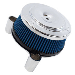 PartzBiz HD ACMSUCKERCHROMEKIT-5C - HD Road King Chrome Billet Big Sucker Air Cleaner Intake Filter + Cover Harley