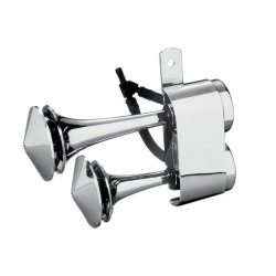 PartzBiz HD AHHD - Rivco Chrome Air Horn System Horns Harley Davidson Touring Softail Dyna Custom PartzBiz HD AHHD - Rivco Chrome Air Horn System Horns Harley Davidson Touring Softail Dyna Custom