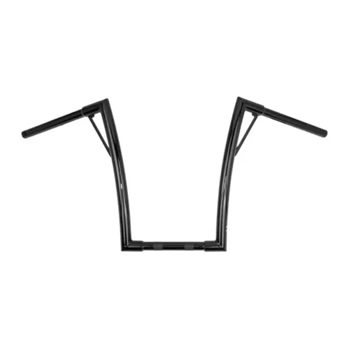 PartzBiz HD: 3488358-Burly Louie 1-1/4” Ape Handlebars 12” Black Harley Notched Slotted Drilled