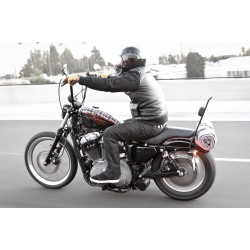 PartzBiz HD B13-1501B - Burly Black Tall Sissy Bar Pad Backrest Harley Sportster Xl 04-20 Chopper Bobber