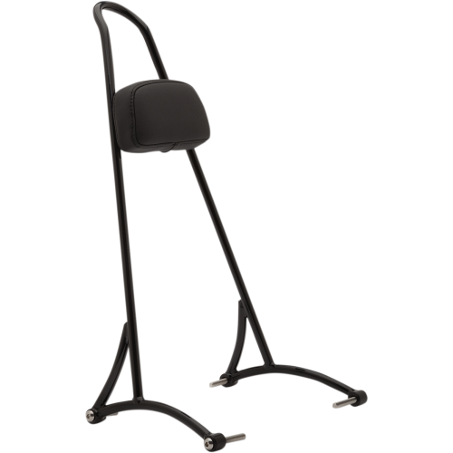 PartzBiz HD: 3446697-Burly Black Tall 20” Tall Sissy Bar Backrest Pad One-Piece Harley Dyna 2006-2017