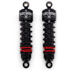 PartzBiz HD B28-1206B - Burly Brand 11.5” Slammer Plus Shocks Lowering Suspension Black Harley 04-20 XL