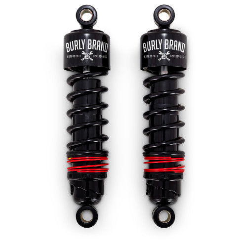 PartzBiz HD: 3467670-Burly Brand 11.5” Slammer Plus Shocks Lowering Suspension Black Harley 04-20 XL