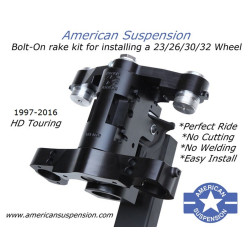 PartzBiz HD B30/09 - American Suspension Bolt on Raked Neck and Tree 30” Rim Harley Touring 2009-2013