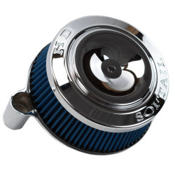 PartzBiz HD BS-CAP2C - HD SOFTAIL Chrome Billet Sucker Air Cleaner Intake Big Filter Cover Harley FX FL