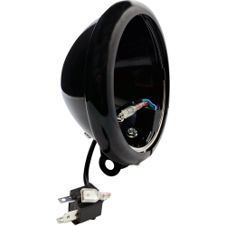PartzBiz HD CD-18ST-BUCKET - Custom Dynamics 5-3/4” Black Headlight Bucket Wire Adapter 2018+ Harley Softail