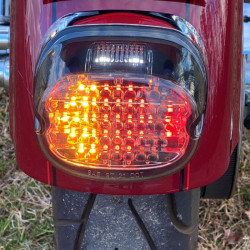 PartzBiz HD CD-FATBOY-S - Custom Dynamics Integrated Smoke Taillight with Turn Signals Harley Fatboy 18-Up