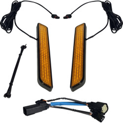 PartzBiz HD CD-FORK-UNV-SB - Custom Dynamics LED Front Fork Lightz Amber Lens Black Universal 12V CD-FORK-UNV-SB 2040-2665 20402665 motorcycle cafe bobber project honda yamaha kawasaki suzuki  electra road street glide king tri trike touring best for buy