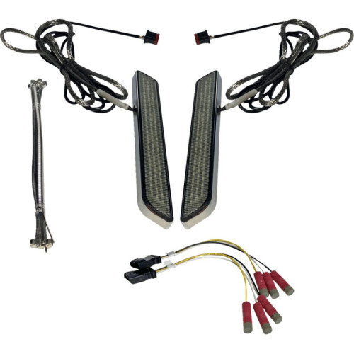 PartzBiz HD: -Custom Dynamics LED Front Fork Lightz Smoke Lens Chrome Universal 12V CD-FORK-UNV-SC 2040-2666 20402666 motorcycle cafe bobber project honda yamaha kawasaki suzuki electra road street glide king tri trike touring best for buy PartzBiz HD: -Custom Dynamics LED Front Fork Lightz Smoke Lens Chrome Universal 12V CD-FORK-UNV-SC 2040-2666 20402666 motorcycle cafe bobber project honda yamaha kawasaki suzuki electra road street glide king tri trike touring best for buy