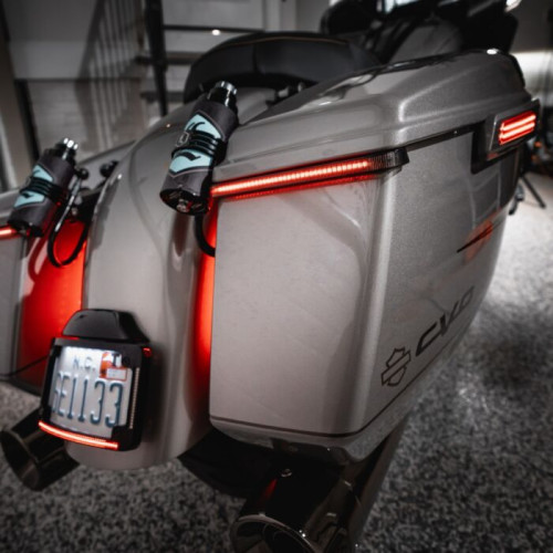 PartzBiz HD: -Custom Dynamics Saddlebag Latch LED Light Reflector Kit Harley Touring CVO 14-Up Road Glide Street Glide Road King CVO Rear Saddle bag Lights Upgrade Replacement Harley 